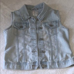 Girls Denim Light Blue Vest